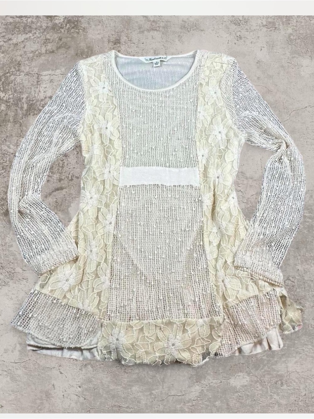 Cream Lace Tunic by Tantrums S Fairycore Cottagecore Whimsigoth